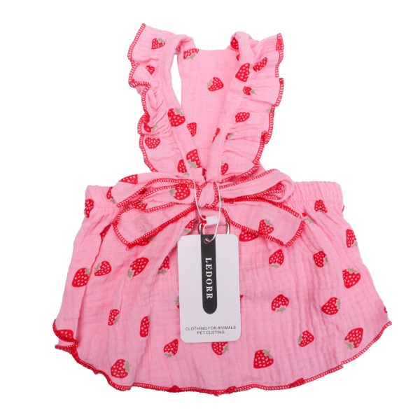 Ledorr Clothing for Domestic Pets Pink Size L Summer Dress for Small Dogs and Cats - Image 2