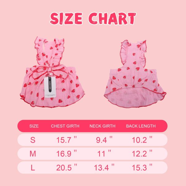 Ledorr Clothing for Domestic Pets Pink Size L Summer Dress for Small Dogs and Cats - Image 4