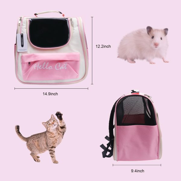 Ledorr Backpacks for Pets Pink Transparent PVC Pet Backpack - Image 5